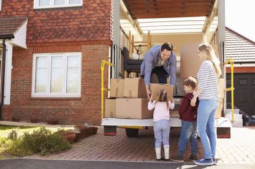Professional flat removals preparation in Bromley with packed boxes