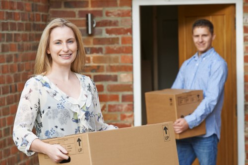 Organised local removals service in Bromley preparing furniture for transport