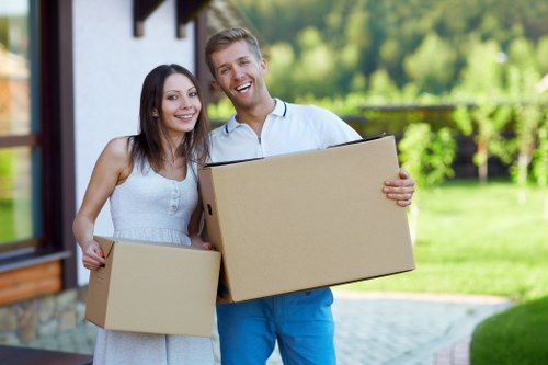 Furniture and boxes loaded into a moving van in Bromley