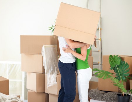 Business relocation in Bromley with furniture and boxes being loaded