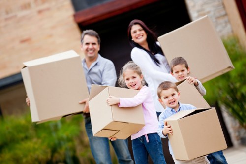 Checklist and packed boxes ready for a house move in Bromley