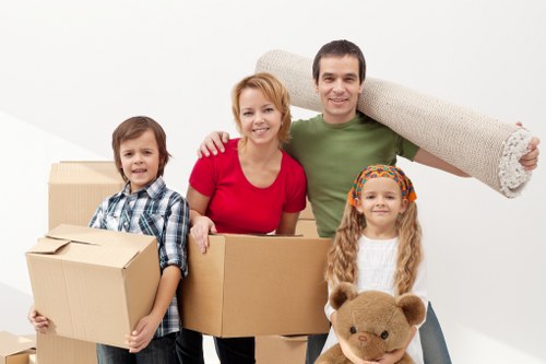Boxes and furniture prepared for a local Bromley relocation