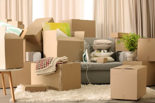 Organised packing supplies ready for a Bromley house or office move