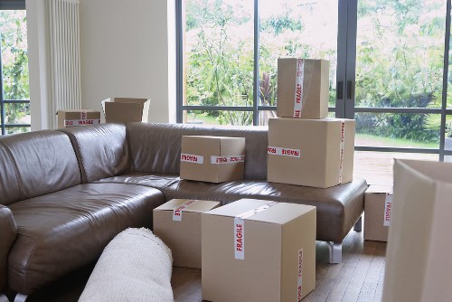 Moving boxes and furniture prepared for delivery across Bromley